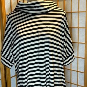 Chico's Black and Cream Striped Top NWTs Size 2